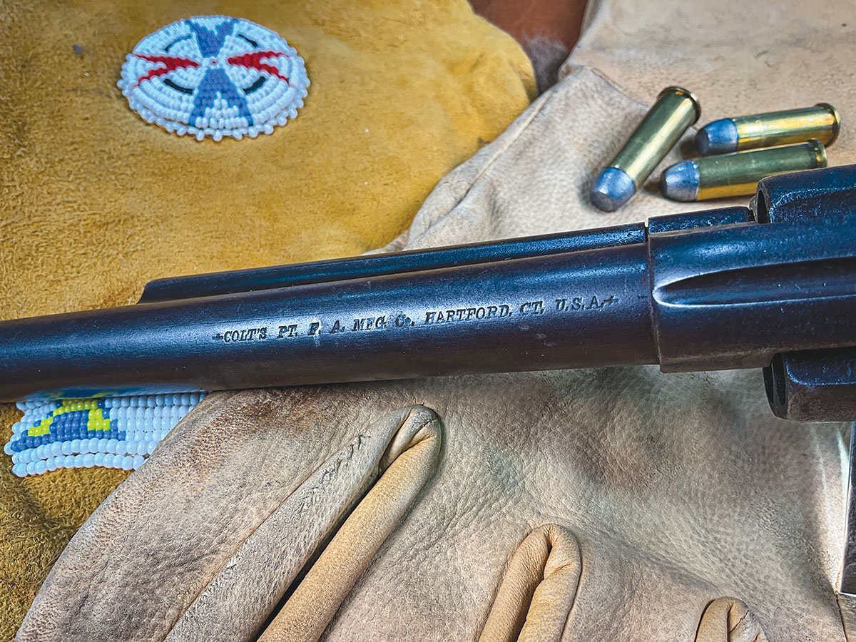 The italic Colt barrel markings indicate an original barrel.
